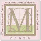 Name Doodles - Square Address Labels/Stickers (Architect Pink)